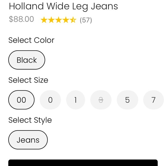 CJLA Holland Black Wide Leg Jeans NWT - Picture 6 of 7